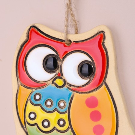 Panel "Owl", 7 cm, Mayolik-3