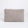 Lightning cosmetic bag, textura, gray color