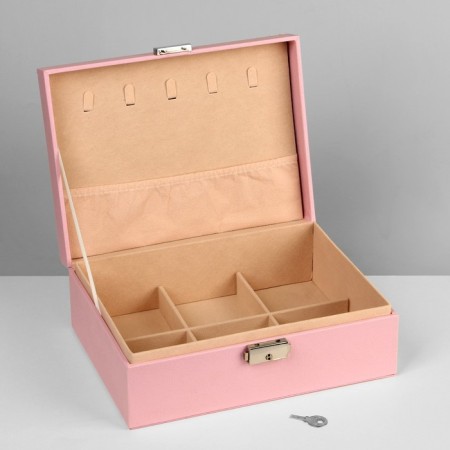 Strack for jewelry "Casket" A removable stand, 17 × 23 × 8.5 cm, pink color-8