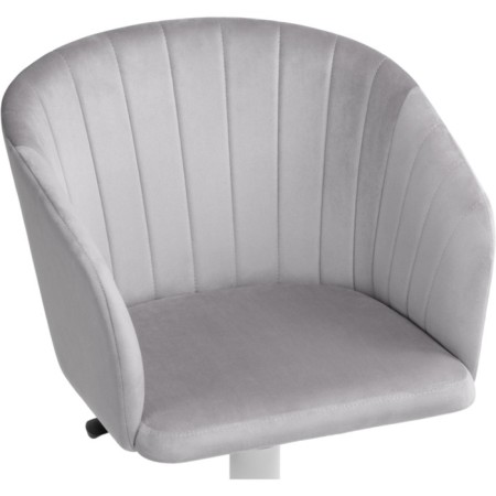 Computer chair thibault plastic/velor, white/gray 60x60x81 cm-4