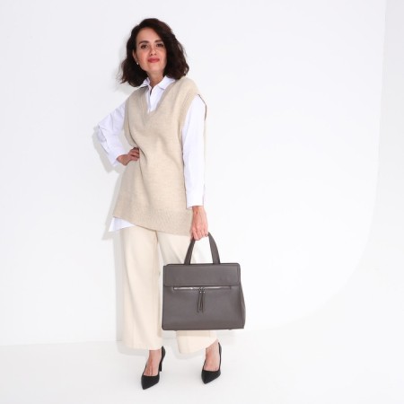Business Business on a zipper, gray color-7