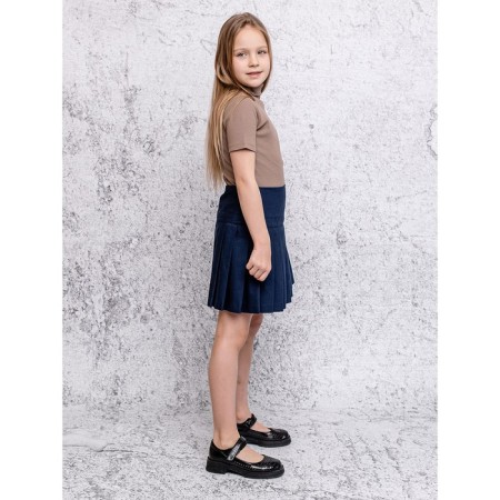 Turtleneck for girls, height 146 cm, beige color-1