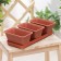 A set of flower pots with a tray Darel Plastic, 750 ml, 33 cm, 3 pcs, Terracotta color