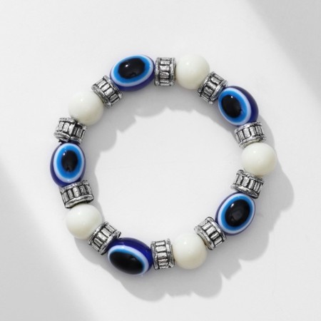 Bracelet-reinforcing "Eye" with beads, color mix, d = 5 cm-1