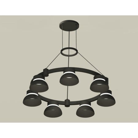 Suspension lamp Ambrella Light, XR92051401, GX53 LED 12 W, color black sand, white matte