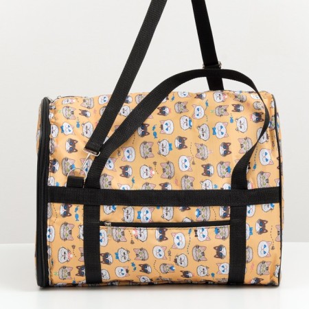Animal Obel Bag "Sherwood Cats" No. 2, 40x30x35 cm, gray design-2