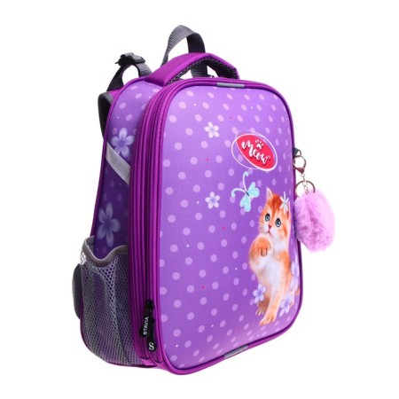 School backpack 38 x 30 x 16 cm, ergonomic back, Stavia "Red cat"-1
