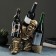 A stand for a bottle "Sailor with a basket" for two bottles of 34x28x23 cm, bronze with gilding