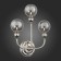 Sconces st. SL552.101.03. Funhi. 3x5 W, G9, 4000K, 33x42 cm, Nickel color