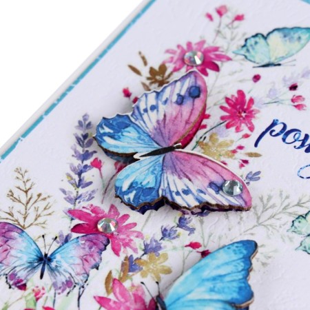 Birthday card!" Handmade, butterflies 11.5x17 cm-2