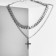 Piece "chain" cross, color silver, 43 cm