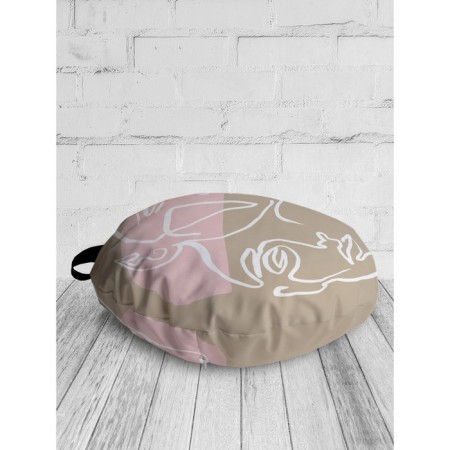 Decorative pillow Siddle on the floor, size 52x52 cm-1