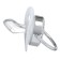Set: Nipple - Orthodontic dummy with the holder “I love mom”, with a cap, from 6 months, silver, rhinestones