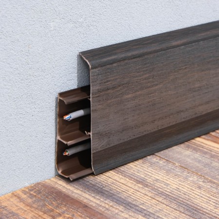 Floor skirting board 85mm 2.2m "decoration", 303 wenge dark-1