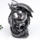 Plasma ball "Dragon and skull" black with silver patina 15x15x17.5 cm