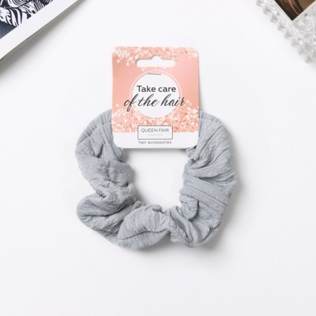 Hair elastic band "Orbit" Classic stripes, 10 cm, gray