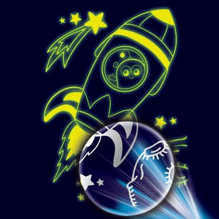 Lunar engraving "Rocket in space" 14.8x21 cm-5