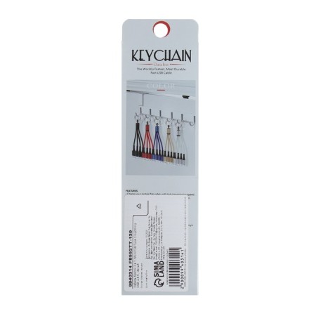 Cable keychain 3 in 1, microUSB/type -c/lightning - usb, 2.4 a, black-5