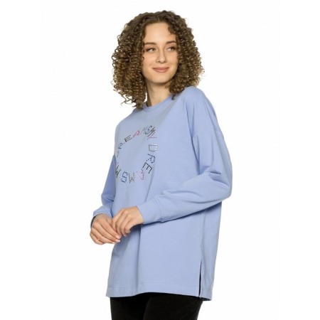 Women's sweatshirt, size XS, blue color-4
