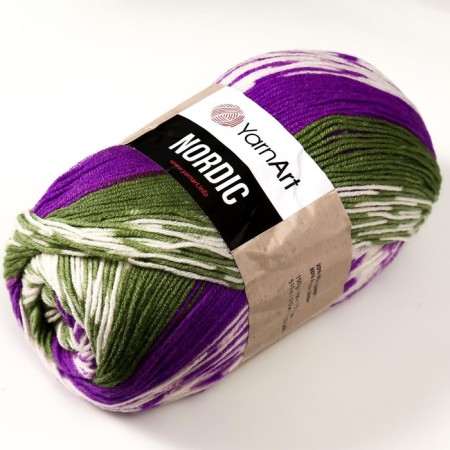 Yarn "Nordic" 20% wool, 80% acrylic 510m/150g (666)-1
