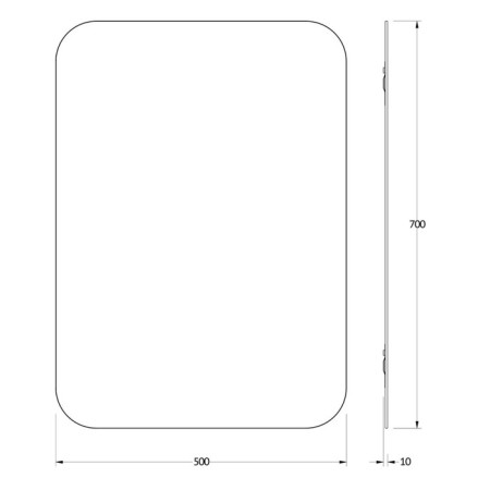 Mirror with a polished edge EvoForm, 50x70 cm-1