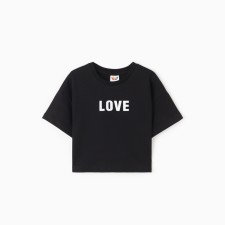 T -shirt for girls, black color, height 158 ​​cm
