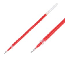 Gel rod 0.5 mm, inner D - 2.4 mm, (needle -off writing node) plastic/metal, 128 mm, red ink red