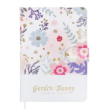 Notebook Gift 112l, Line, with a Fleet, a cut with a pattern of the cover, flowers (17.7x13.5cm) 1