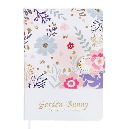 Notebook Gift 112l, Line, with a Fleet, a cut with a pattern of the cover, flowers (17.7x13.5cm) 1