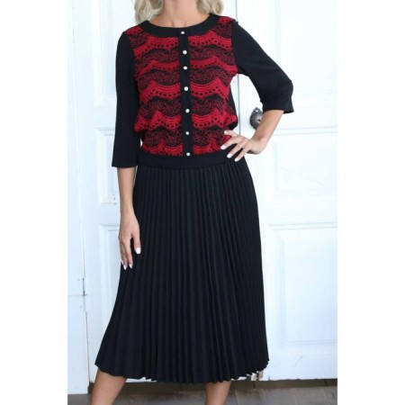 Women's dress, size 42, black color-3
