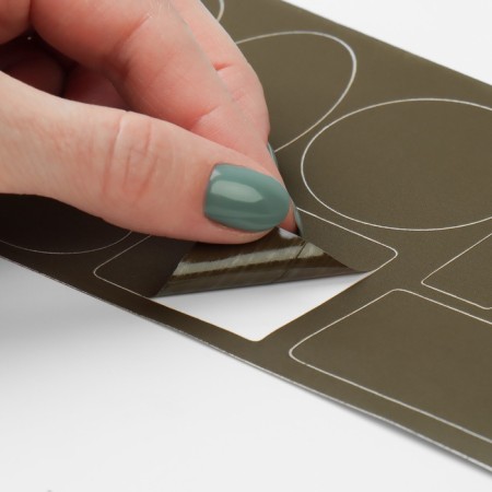 A set of patch for outerwear, adhesive, sheet 10 × 18 cm, 10 pcs, khaki color-5
