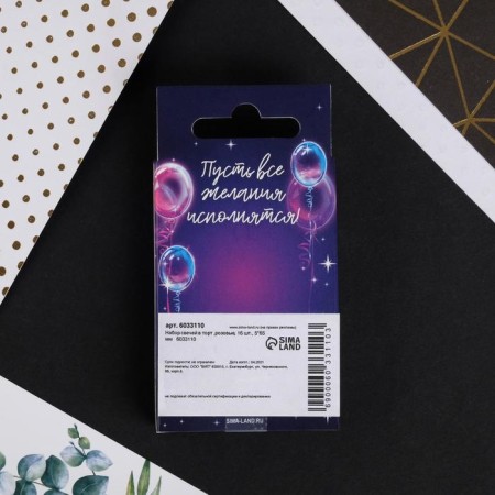 Candles for the cake, silver, 16 pcs., 5 x 6.5 cm.-4