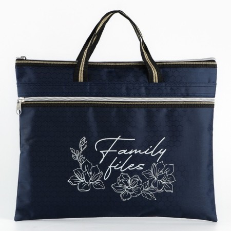 Family Documents bag, dark blue, 36 x 29 cm-1