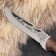 Caucasian knife, tourist "scorpion" with scabbard, steel - 40x13, waxed nut, 14 cm