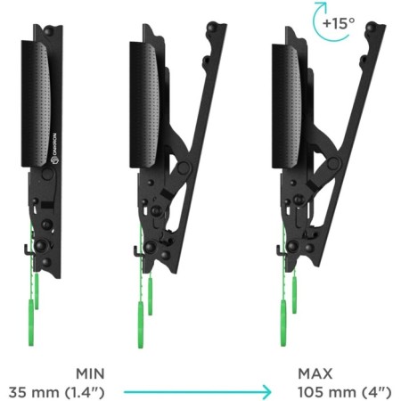 Black Black 17 "-43" Max. 36.5kg, wall tilt-3