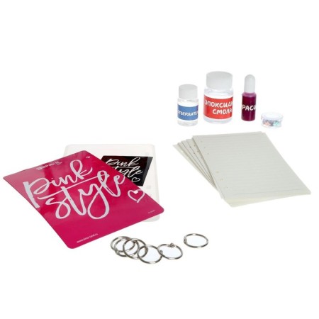 Set for experiments “Create a notebook from epoxy resin. For girls "-4