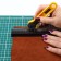 A ruler for the skin, anti -slip, with an emphasis, metal, 20 cm, thickness 34 mm