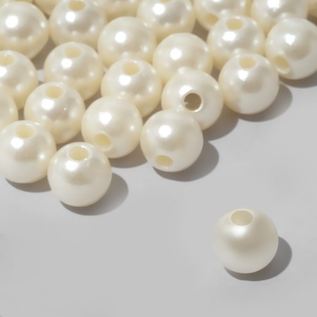 Beads No. 10 "Pearls", 46-50 g, beige color-1