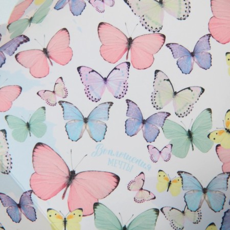 Cookie box, confectionery packaging with PVC lid, “butterflies”, 10.5 x 10.5 x 3 cm-2