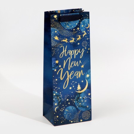 Package for the bottle "New Year's Cosmos", 13 x 36 x 10 cm, New Year-1