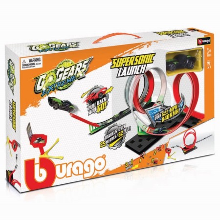 Set of Game BBURAGO GOGEARS EXTREME SUPERSONIC LAUNCH, Autotrek, with an inertial machine-1