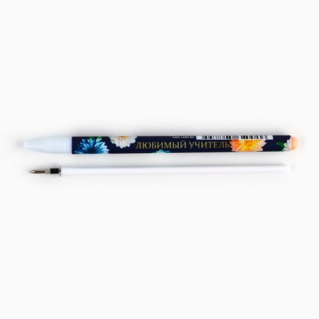 Pen Plastic with a cap of software "Favorite Teacher", Blue Pasa 0.7 mm-2