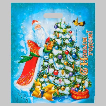 Package "Moroz Ivanovich", polyethylene with a cut pen, 40 x 47 cm, 45 μm