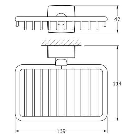 Soap dish, chrome, fbs-1