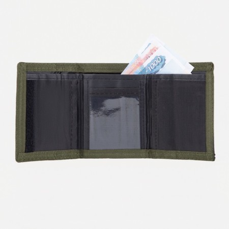 Velcro wallet, khaki color-3