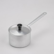Aluminum bucket, 500 ml, metal handle, metal cover