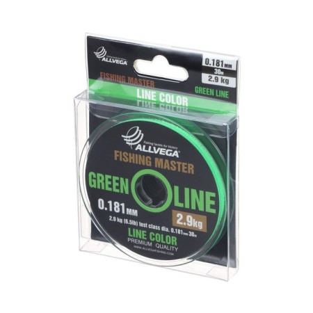 Monophile Fine Allvega Fishing Master, diameter 0.181 mm, test 2.9 kg, 30 m, green-1
