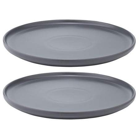 Set of plates Tkano Essential, 25 cm, 2 pcs, dark gray color