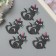 Decor for the creativity of the felt shine "Black cat" 5.5x4 cm