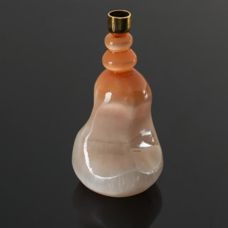 Church candlestick No. 3 "Pyramid", 8.5x5 cm, selenite-5